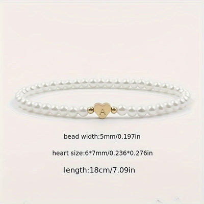 A-Z Heart Initial Bracelet