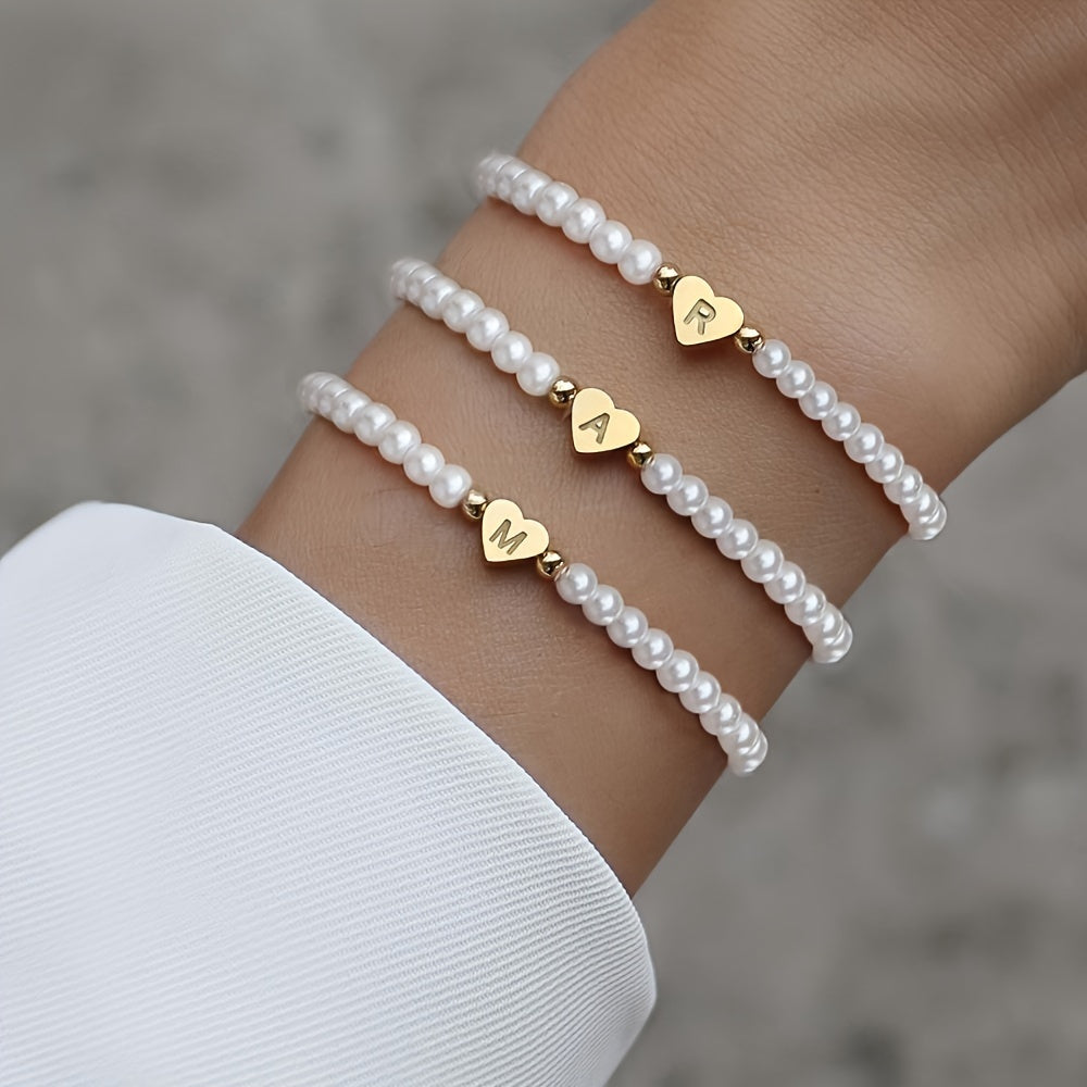A-Z Heart Initial Bracelet