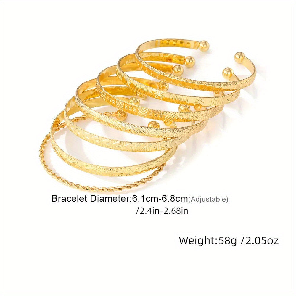 Golden Boho Bangle Bracelet Set