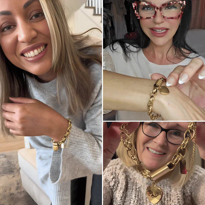 Timeless White Gold Heartened Chunky Bracelet