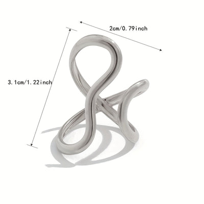 Chic Asymmetrical Wave Ring