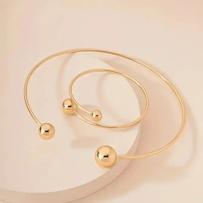 Minimalist Collar & Cuff Bracelet Set