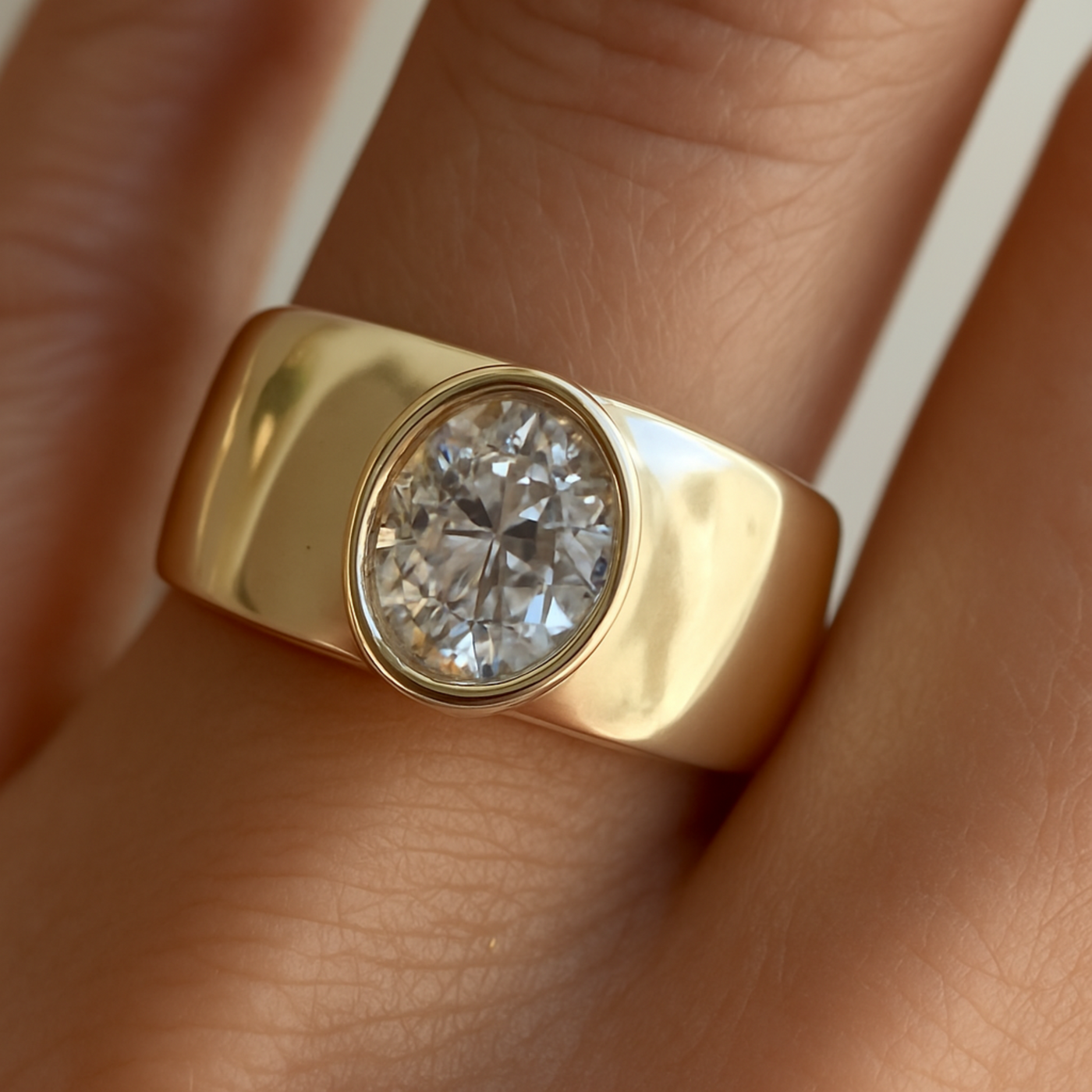 Timeless Gold Ring with Vintage Zirconia
