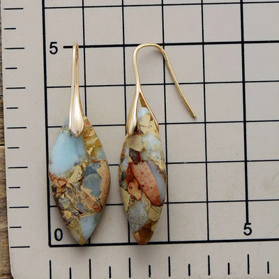 Natural Stone Teardrop Earrings