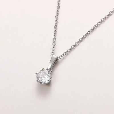 Classic Zirconia Pendant Necklace