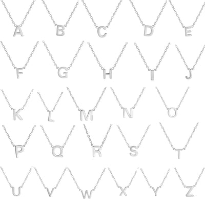 Shining Alphabet Pendant Necklace