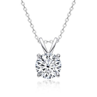 Exclusive Sterling Silver Moissanite Diamond Necklace