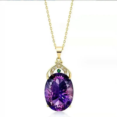 Sophisticated Crystal and Opal Drop Pendant Necklace