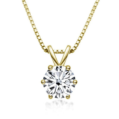 Elegant Moissanite Solitaire Necklace