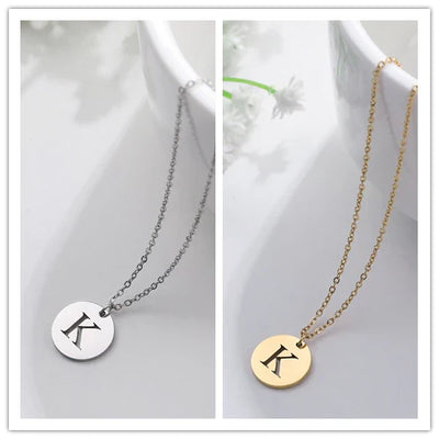 Elegant Gold Letter Pendant Necklace