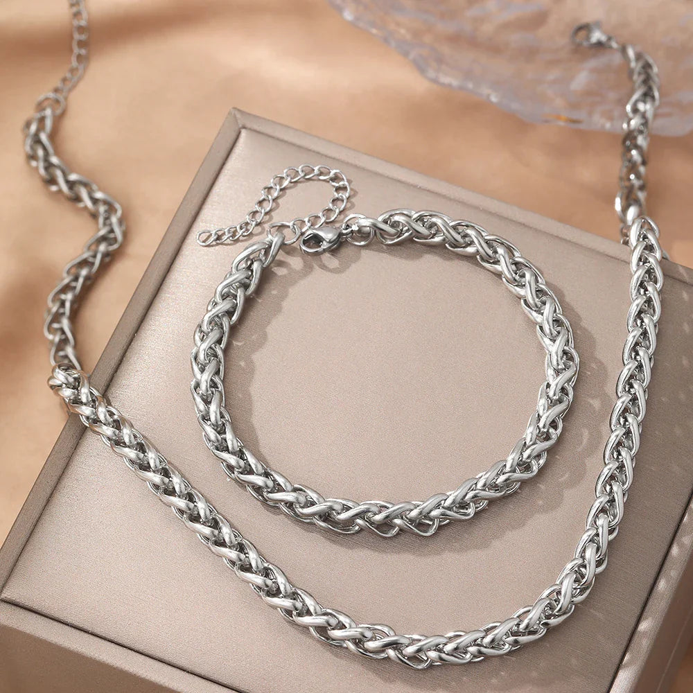 Chic Stainless Steel Chain Set