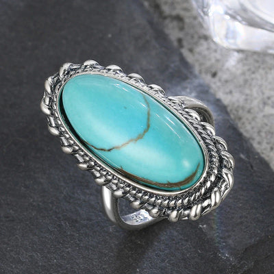 Vintage Sterling Silver Turquoise Statement Ring