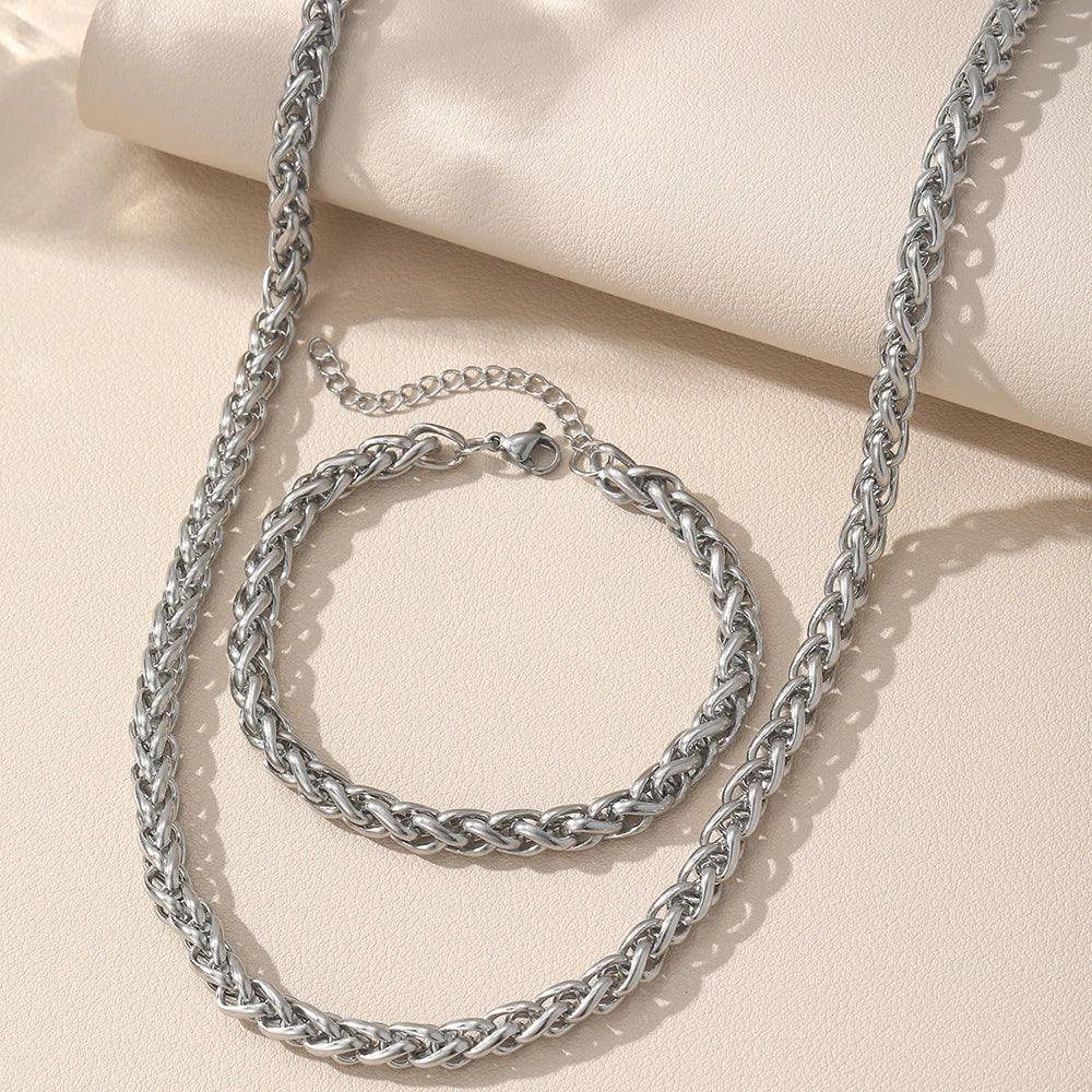 Chic Stainless Steel Chain Set
