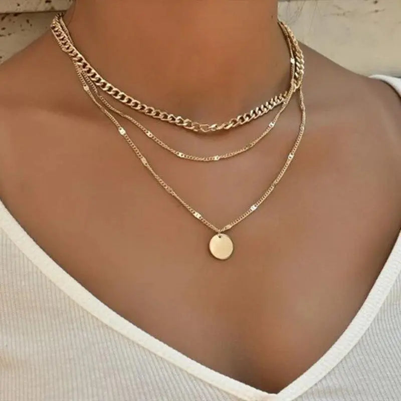 Elegant Gold and Silver Plated Necklace