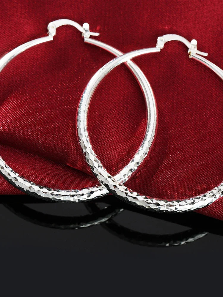 Sterling Silver Circle Hoop Earrings