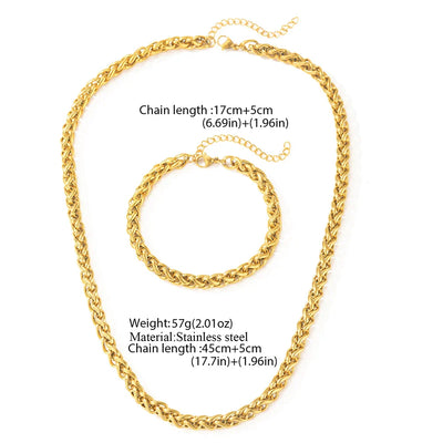 Chic Stainless Steel Chain Set