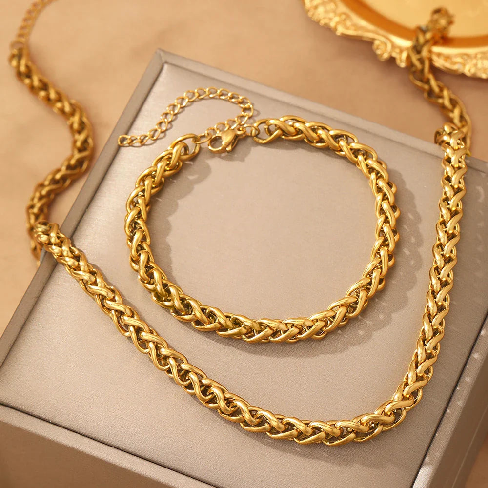 Chic Stainless Steel Chain Set
