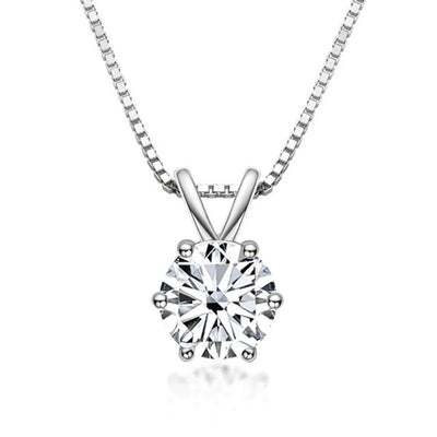 Elegant Moissanite Solitaire Necklace