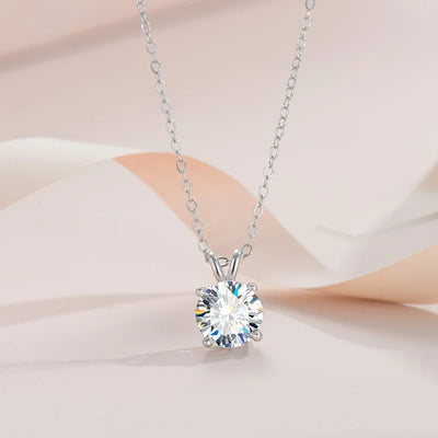 Exclusive Sterling Silver Moissanite Diamond Necklace