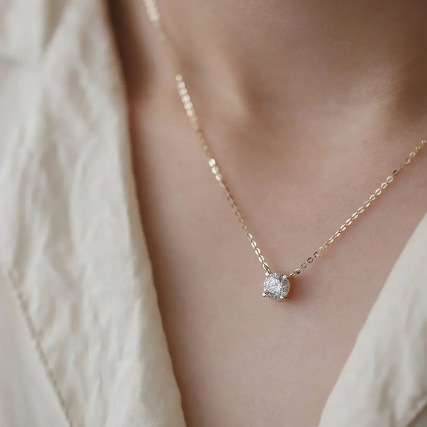 Gold Plated Zircon Necklace