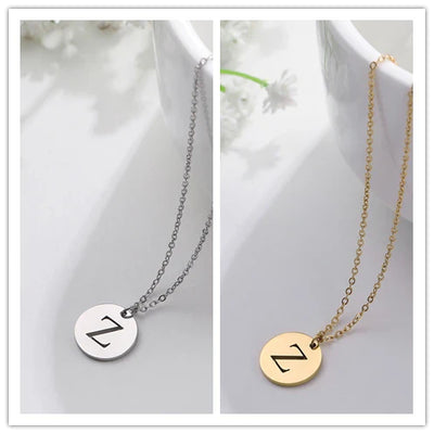 Elegant Gold Letter Pendant Necklace