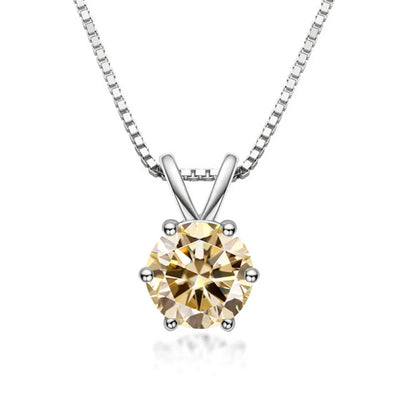 Elegant Moissanite Solitaire Necklace