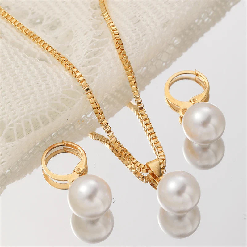 Elegant Imitation Pearl Set