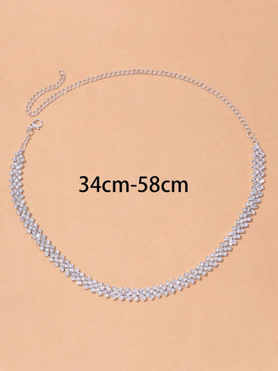 Elegant Rhinestone Collar Necklace