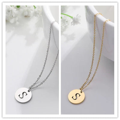 Elegant Gold Letter Pendant Necklace