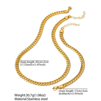 Sophisticated stainless steel plated Chain Set