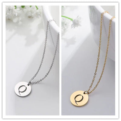 Elegant Gold Letter Pendant Necklace