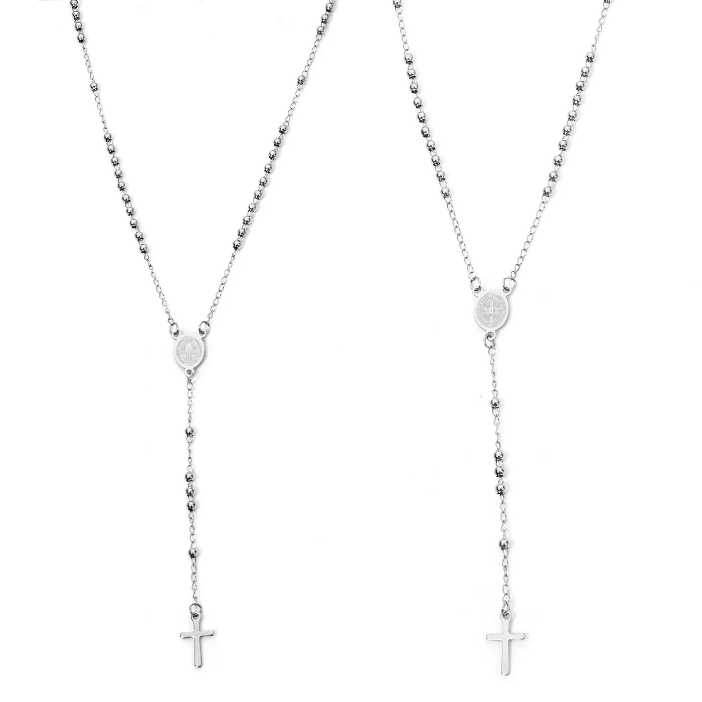Stainless Steel Rosary Necklace