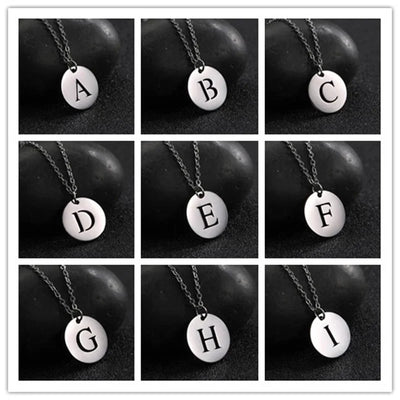 Elegant Gold Letter Pendant Necklace
