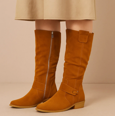 Cezoria | Elegant Suede Boots