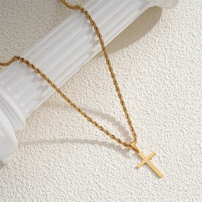 Unisex Gold Cross Necklace