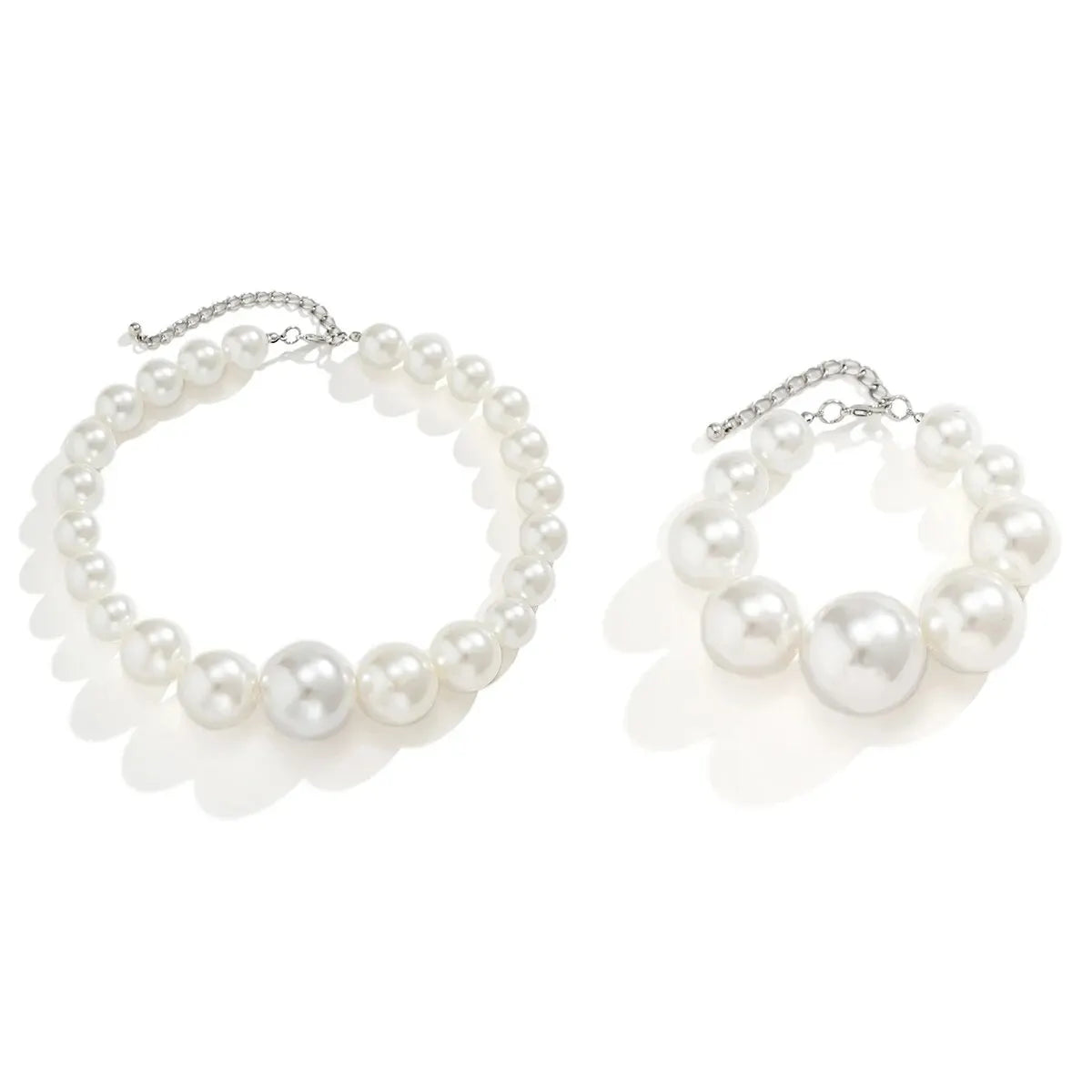 Pearl Necklace & Bracelet Set