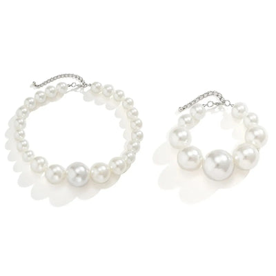 Pearl Necklace & Bracelet Set