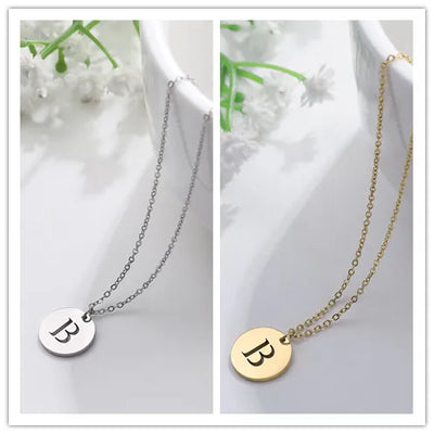 Elegant Gold Letter Pendant Necklace