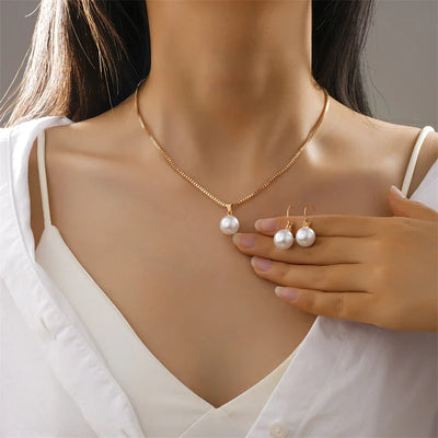 Elegant Imitation Pearl Set