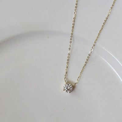 Gold Plated Zircon Necklace