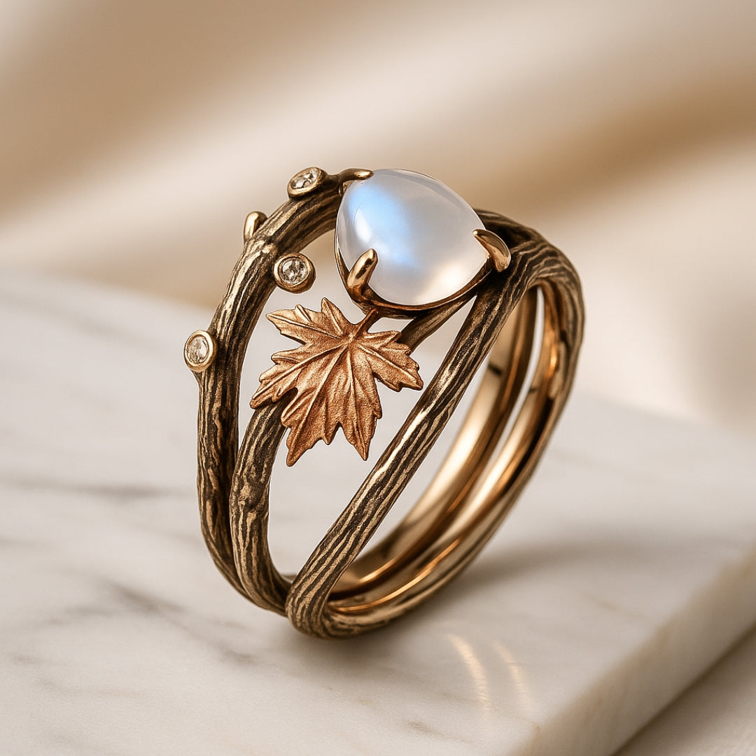Radiant Lunar Moonstone Ring