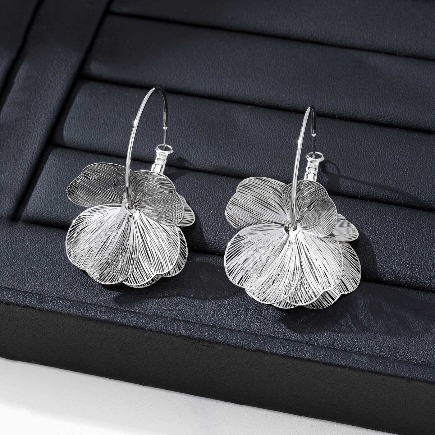 Exaggerated Gold Hollow Earrings