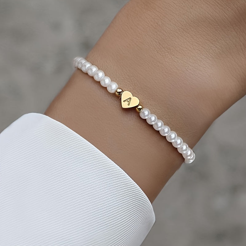 A-Z Heart Initial Bracelet