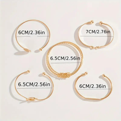 Elegant Golden Bracelet Set