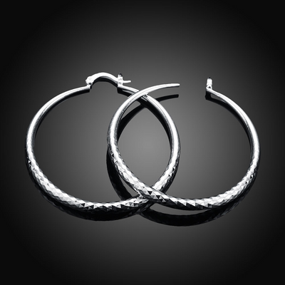 Sterling Silver Circle Hoop Earrings