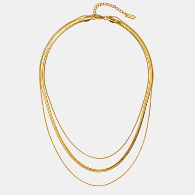 Triple Layer Gold Chain Necklace