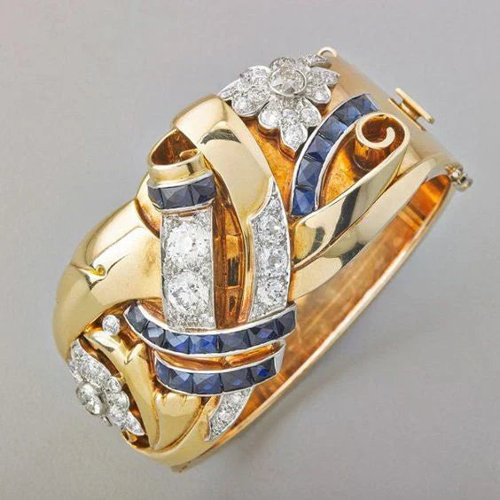 Gold Vintage Zirconia Ring