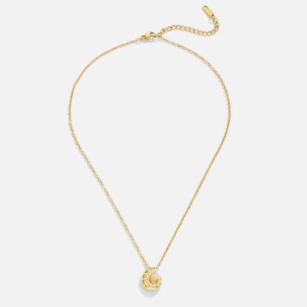 Crystal Shell Pendant Necklace